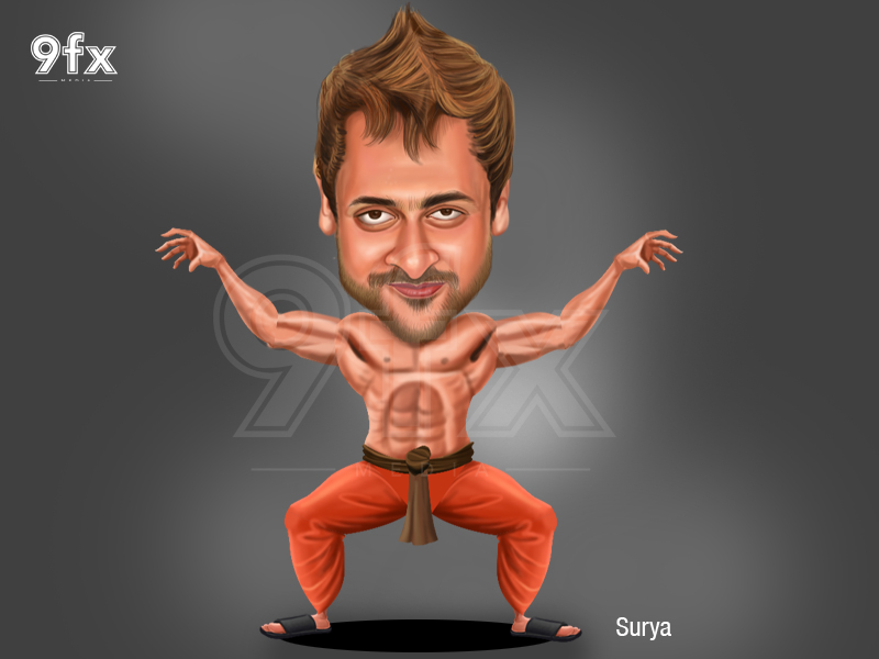 Caricatures design and animation for Zee Cinema (South ka Super Punch) –  9fxmedia